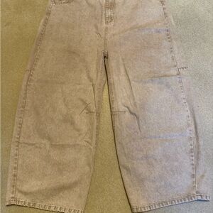 White Birch Tan Barrel Denim